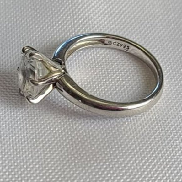 DIAMONIQUE by QVC | 2.00ct Round 100-Facet Solitaire Ring Brilliant Sparkles - Picture 4 of 9